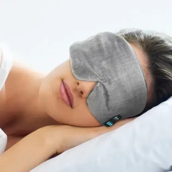 Masque de sommeil avec écouteurs Bluetooth, masque pour les yeux en coton de voyage pour femmes et hommes, écouteurs de sommeil, masque pour les yeux rafraîchissant sans fil 8