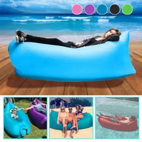 Canapé gonflable portable ultraléger, chaise longue pliante de plage, sacs paresseux à air, meubles imperméables de jardin, jouets de camping en plein air 22