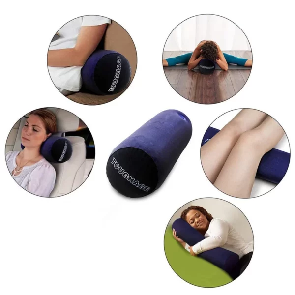 Oreiller gonflable multifonctionnel pour le corps, coussin de yoga pour les jambes lombaires, soutien des positions en voyage, coussin d'air, asleeping rapide 11