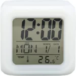 Réveil LED Multifonctionnel avec Affichage de la Température, Changement de Document, Calendrier, Muet, Étudiants, 1 Pièce 12