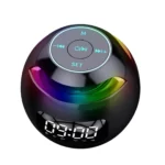 Haut-parleur Bluetooth 5.0 sans fil portable avec réveil numérique LED, mini haut-parleur extérieur pour téléphone intelligent, tablette, PC 9