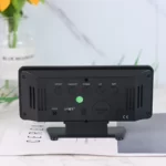 Réveil numérique miroir avec 3 alarmes de température et d'humidité, Snooze, horloge de Table de bureau, Mode nuit 12/24H USB, horloge électronique LED 3