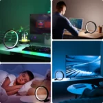 Veilleuse intelligente LED RVB, lampes de bureau, escales de bureau, télécommande d'application, musique, lumières pendantes, jeu, chambre, décoration de chevet, 6/10 pouces 6