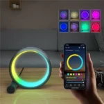 Veilleuse intelligente LED RVB, lampes de bureau, escales de bureau, télécommande d'application, musique, lumières pendantes, jeu, chambre, décoration de chevet, 6/10 pouces 1