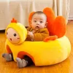 Juste de canapé de dessin animé mignon pour nouveau-né, apprendre à s'asseoir, chaise d'alimentation, étui pour enfants, peau de canapé pour bébé, sans coton 5
