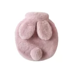 Bouteille d'eau chaude en PVC portable pour étudiants, injection d'eau en peluche, queue de lapin 6