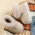 Shevalues-Pantoufles en Fourrure Pelucheuse pour Femme, Chaussures Chaudes et Moelleuses, Antidérapantes, Décontractées et Confortables, pour la Maison, l'Extérieur, Nouvelle Collection Hiver 3