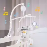 Hochets pour bébés de 0 à 12 mois, porte-jouet mobile rotatif, boîte à musique, pour nouveau-né 3