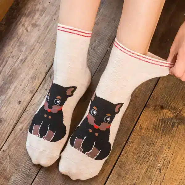 Chaussettes en coton de dessin animé mignon Kawaii pour femmes, mode colorée, 5 paires 6