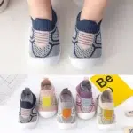 Chaussettes respirantes avec semelle en caoutchouc pour bébé, pantoufles astronomiques souples pour enfants, chaussures en maille pour filles et garçons, anti-ald, CPull 3