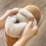 Shevalues-Pantoufles en Fourrure Pelucheuse pour Femme, Chaussures Chaudes et Moelleuses, Antidérapantes, Décontractées et Confortables, pour la Maison, l'Extérieur, Nouvelle Collection Hiver 2