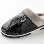 Pantoufles d'intérieur en cuir PU pour hommes et femmes, imperméables, chaudes, pantoufles en fourrure pour la maison, chaussures de couple pour hommes, moelleuses, grande taille, chaussures coulissantes décontractées 5