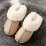 Pantoufles de Luxe en Faux Daim pour Femme, Chaussures Chaudes en Fourrure, en Peluche, en Coton, Nik, Chambre à Coucher, Talons Plats, Moelleux, Hiver 2023 4