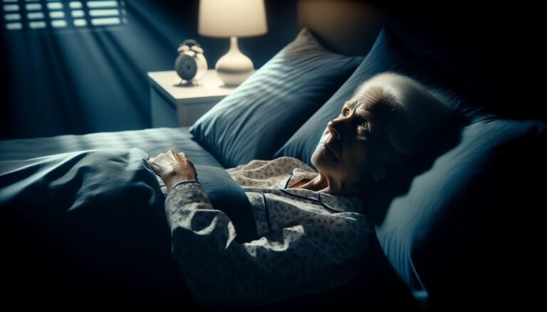 Personne âgée qui ne dort pas la nuit