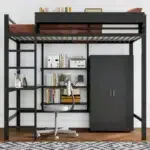 Lit mezzanine adulte avec dressing