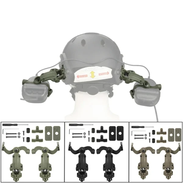 EARMOR M32 MOD4/SE casque antibruit tactique à réduction de bruit avec adaptateur de Rail ARC pour casque avec adaptateur Kenwood PTT nouveau 45